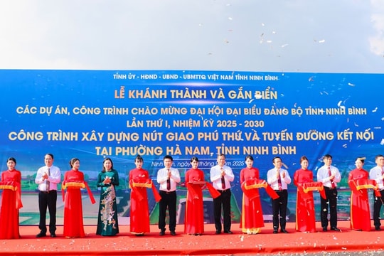 Ninh Bình: Khánh thành và gắn biển công trình xây dựng giao thông trọng điểm gần 1.400 tỷ đồng
