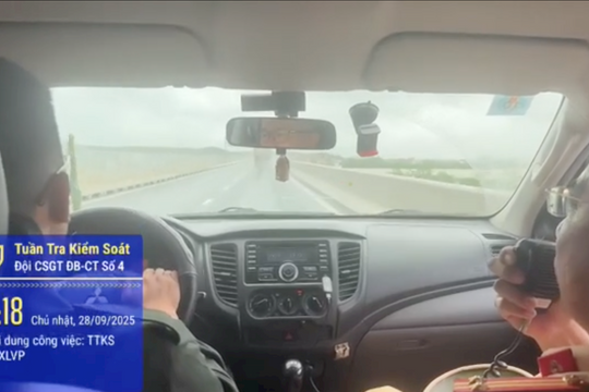 Bão số 10: CSGT khuyến cáo không đi cao tốc từ Nghệ An đến Quảng Trị sau 19h tối nay