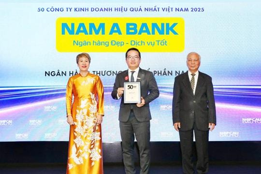 Nam A Bank – tiếp tục vào Top 50 Công ty kinh doanh hiệu quả nhất Việt Nam