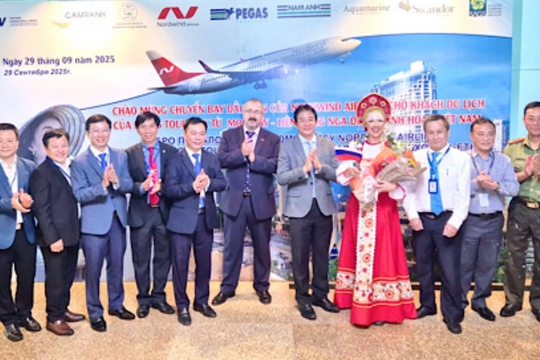Cam Ranh đón chuyến bay thẳng từ Nga, mở rộng cơ hội thu hút du khách quốc tế
