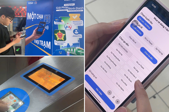 Người dân đi tàu điện dễ dàng chỉ với CCCD, thẻ VISA hoặc mã QR