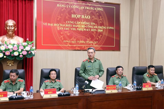 Đại hội đại biểu Đảng bộ Công an Trung ương lần thứ VIII diễn ra từ 3-5/10