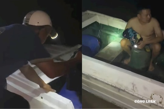 Thanh Hóa: Cảnh sát đường thủy giải cứu 2 thuyền viên trôi dạt trên sông Mã