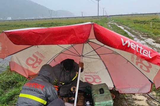 Viettel ứng cứu thành công tín hiệu viễn thông tại các xã chịu ảnh hưởng của bão Bualoi