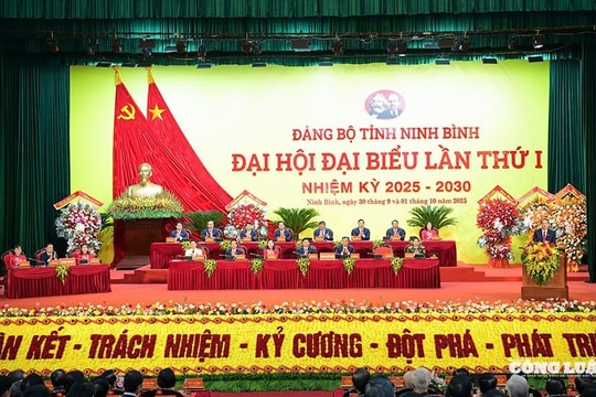 Khai mạc Đại hội đại biểu Đảng bộ tỉnh Ninh Bình lần thứ I, nhiệm kỳ 2025 - 2030