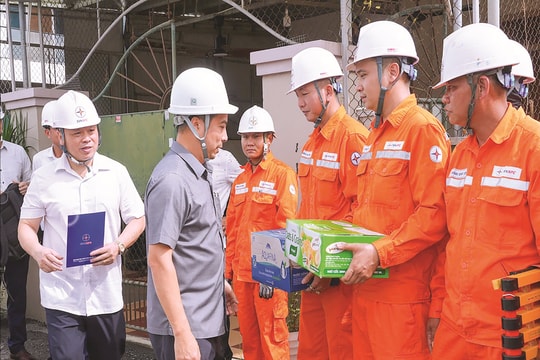 Phó Tổng Giám đốc EVN, EVNNPC thăm và chỉ đạo khắc phục bão số 10 tại Hà Tĩnh