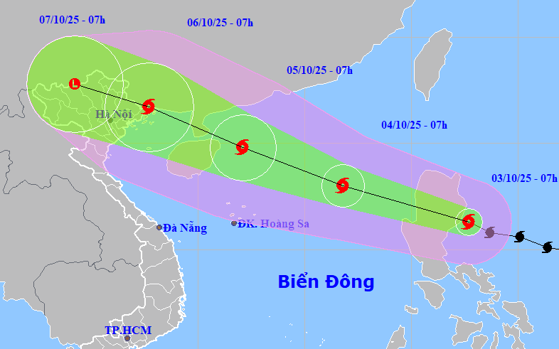 Đêm 3/10, bão Matmo sẽ đi vào Biển Đông