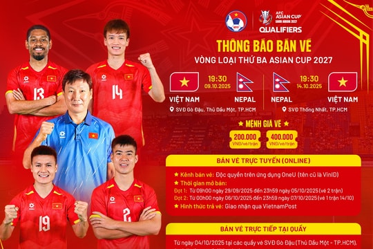 Điểm tin thể thao 3/10: Điều chỉnh thời gian bán vé trận tuyển Việt Nam, Malaysia triệu tập 15 cầu thủ nhập tịch