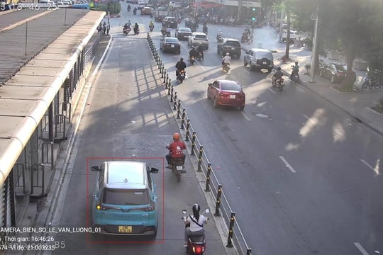 Hơn 1.100 người bị camera A.I ghi hình không đội mũ bảo hiểm trong một tuần