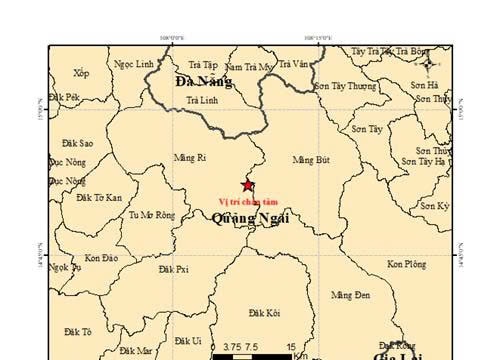 Động đất liên tiếp tại Quảng Ngãi