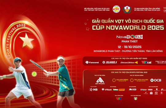Giải Quần vợt Vô địch Quốc gia - Cúp NovaWorld 2025 mở màn Sports Festival giai đoạn 2
