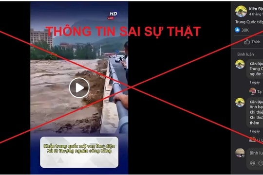 Cảnh báo thông tin sai sự thật “Trung Quốc xả lũ” sang Lào Cai