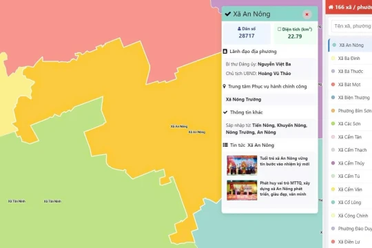 Báo và Đài PT-TH Thanh Hóa ra mắt trang dữ liệu số tích hợp bản đồ 166 xã, phường