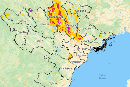 6 giờ tới, Bắc Bộ có nguy cơ cao xảy ra lũ quét và sạt lở đất