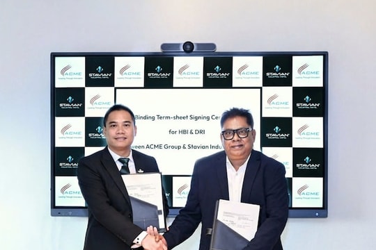 Stavian Industrial Metal và tập đoàn ACME ký kết điều khoản ràng buộc hợp đồng bao tiêu nguyên liệu thép xanh dài hạn