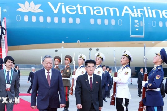 Lễ đón Tổng Bí thư Tô Lâm thăm cấp Nhà nước tới Cộng hòa Dân chủ Nhân dân Triều Tiên