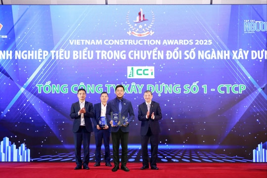 CC1 được vinh danh tại Vietnam Construction Awards 2025: Khẳng định vị thế tiên phong trong chuyển đổi số ngành Xây dựng