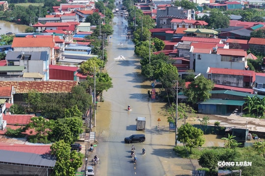 Quốc lộ 3 qua Hà Nội ngập, khuyến cáo hướng cho các phương tiện di chuyển