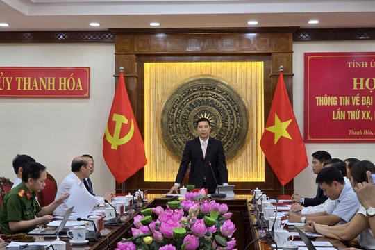 Tạo điều kiện thuận lợi để báo chí tuyên truyền các nội dung liên quan đến Đại hội đại biểu Đảng bộ tỉnh Thanh Hoá lần thứ XX