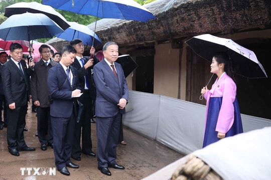 Tổng Bí thư Tô Lâm tưởng nhớ Chủ tịch Kim Nhật Thành và Tổng Bí thư Kim Jong Il