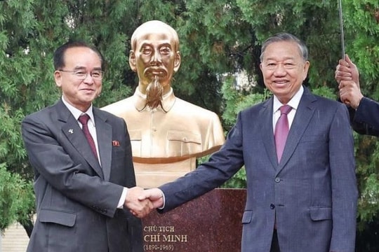 Tổng Bí thư Tô Lâm dự Lễ khánh thành tượng Chủ tịch Hồ Chí Minh tại Triều Tiên