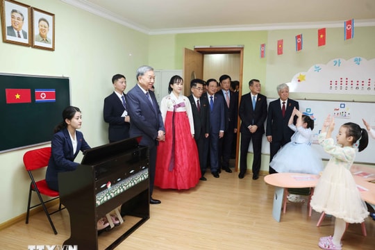 Tổng Bí thư Tô Lâm thăm Trường Mẫu giáo Kiêng Sang và lớp học mang tên Chủ tịch Hồ Chí Minh