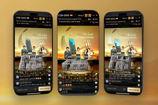 Sunshine Legend City “gây sốt” với công nghệ sa bàn ảo lần đầu xuất hiện trên sóng livestream NobleGo