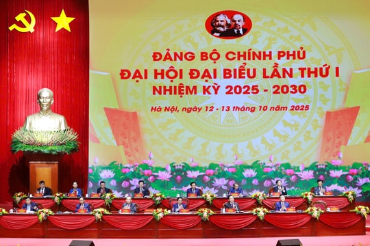 Sáng nay (13/10), khai mạc Đại hội đại biểu Đảng bộ Chính phủ lần thứ I, nhiệm kỳ 2025-2030