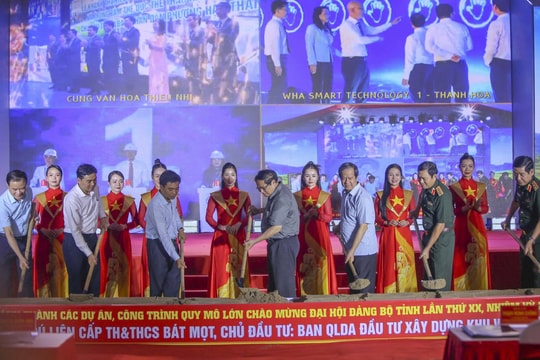 Thanh Hoá: Khởi công, khánh thành nhiều công trình trọng điểm chào mừng Đại hội đại biểu Đảng bộ tỉnh lần thứ XX