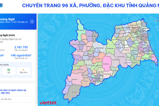 Báo Quảng Ngãi điện tử ra mắt Chuyên trang 96 xã, phường, đặc khu
