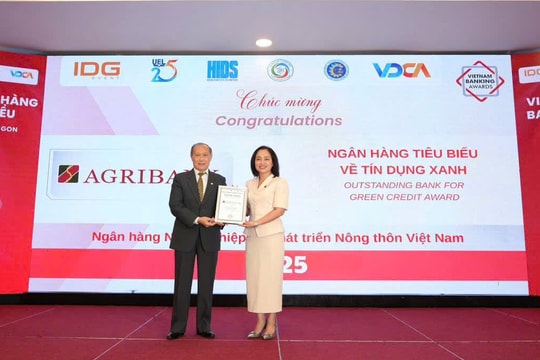 Agribank được vinh danh Ngân hàng tiêu biểu về Tín dụng xanh 2025: Dấu ấn từ hành trình “xanh hóa” tín dụng