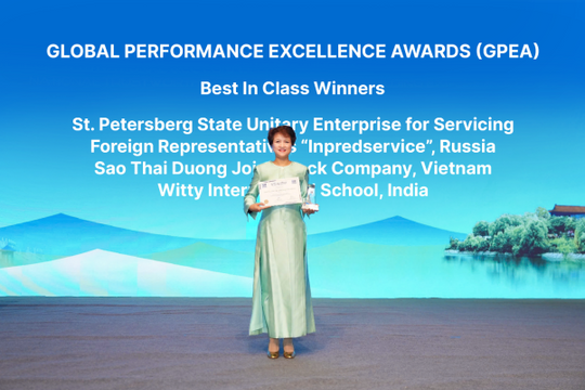 Sao Thái Dương vinh dự nhận Giải thưởng Chất lượng Quốc tế Châu Á – Thái Bình Dương 2025