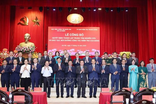 Thành lập Trung tâm Nghiên cứu và Đào tạo công tác kiểm tra của Đảng: Xây dựng đội ngũ kiểm tra “sáng như gương, sắc như gươm”