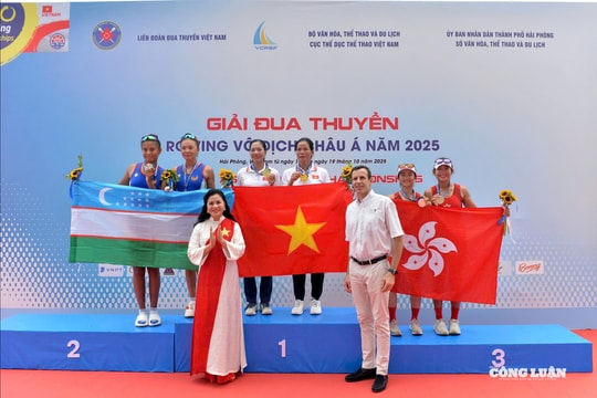 Đoàn Việt Nam giành 6 huy chương vàng đua thuyền Rowing châu Á 2025