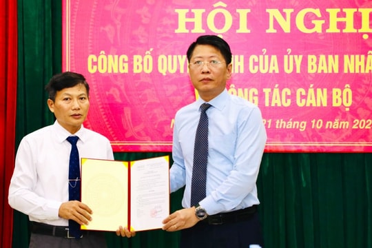 Phó trưởng Ban Tổ chức Tỉnh ủy Ninh Bình làm Phó Giám đốc Sở Nội vụ