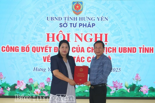 Giám đốc Trung tâm Phát triển quỹ đất thuộc UBND tỉnh Hưng Yên làm Phó Giám đốc Sở Tư pháp