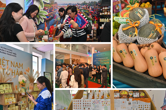 Tỉnh Lai Châu giới thiệu và bán thành công cá tầm nặng kỷ lục 50kg tại Lễ khai mạc Tuần lễ Nông sản Việt 2025.