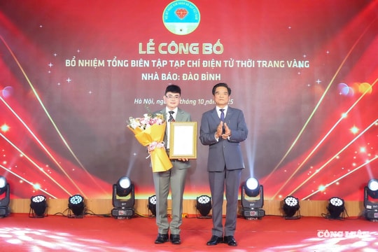 Nhà báo Đào Bình được bổ nhiệm Tổng Biên tập Tạp chí điện tử Thời Trang Vàng