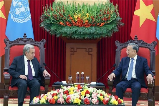 Công ước Hà Nội: Tổng Bí thư Tô Lâm tiếp Tổng Thư ký Liên hợp quốc