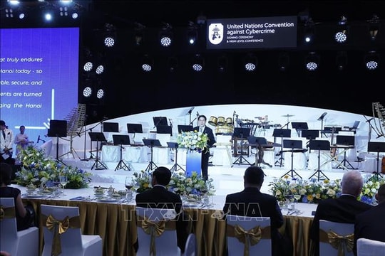 Chủ tịch nước Lương Cường chủ trì chiêu đãi các đoàn tham dự Lễ mở ký Công ước Hà Nội