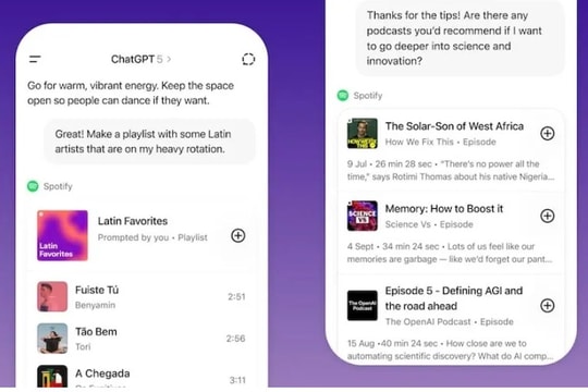 Cách tích hợp và sử dụng các ứng dụng như Spotify, Canva trong ChatGPT