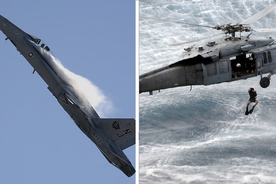 Tiêm kích F/A-18 và trực thăng Sea Hawk của Mỹ rơi ở Biển Đông