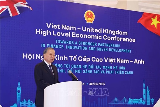 Tổng Bí thư Tô Lâm dự Hội nghị Kinh tế Cấp cao Việt Nam - Anh