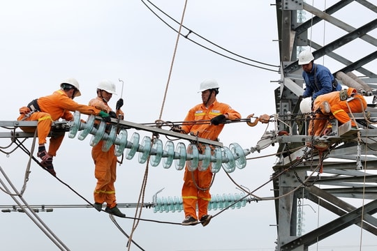 Hoàn thành thay thế cách điện đường dây 220kV mạch kép Thái Bình – Tiền Hải – Trực Ninh