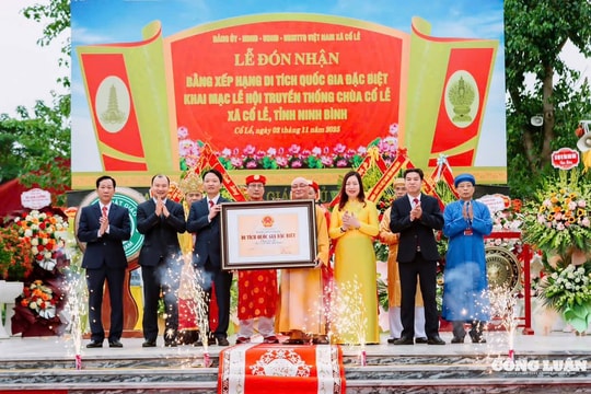 Chùa Cổ Lễ đón nhận Bằng xếp hạng Di tích Quốc gia đặc biệt