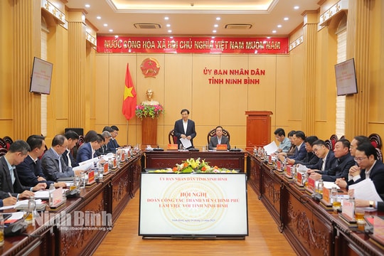 Đoàn Công tác thành viên Chính phủ làm việc tại tỉnh Ninh Bình