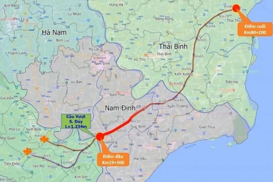 Dự kiến bàn giao toàn bộ mặt bằng Dự án tuyến đường cao tốc Ninh Bình - Hải Phòng trong tháng 12