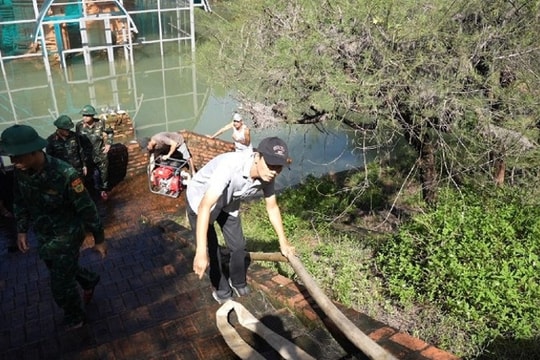 Lãnh đạo TP Huế chỉ đạo khắc phục tình trạng ngập nước tại tháp Chăm Phú Diên