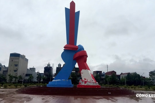 Triệu Sơn (Thanh Hoá): Công viên Tam Kỳ chưa hoàn thành đã có dấu hiệu bong tróc, hư hỏng