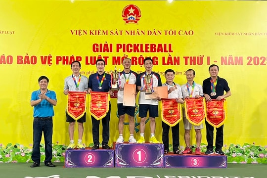 Giải Pickleball Báo Bảo vệ Pháp luật mở rộng lần thứ nhất thành công tốt đẹp